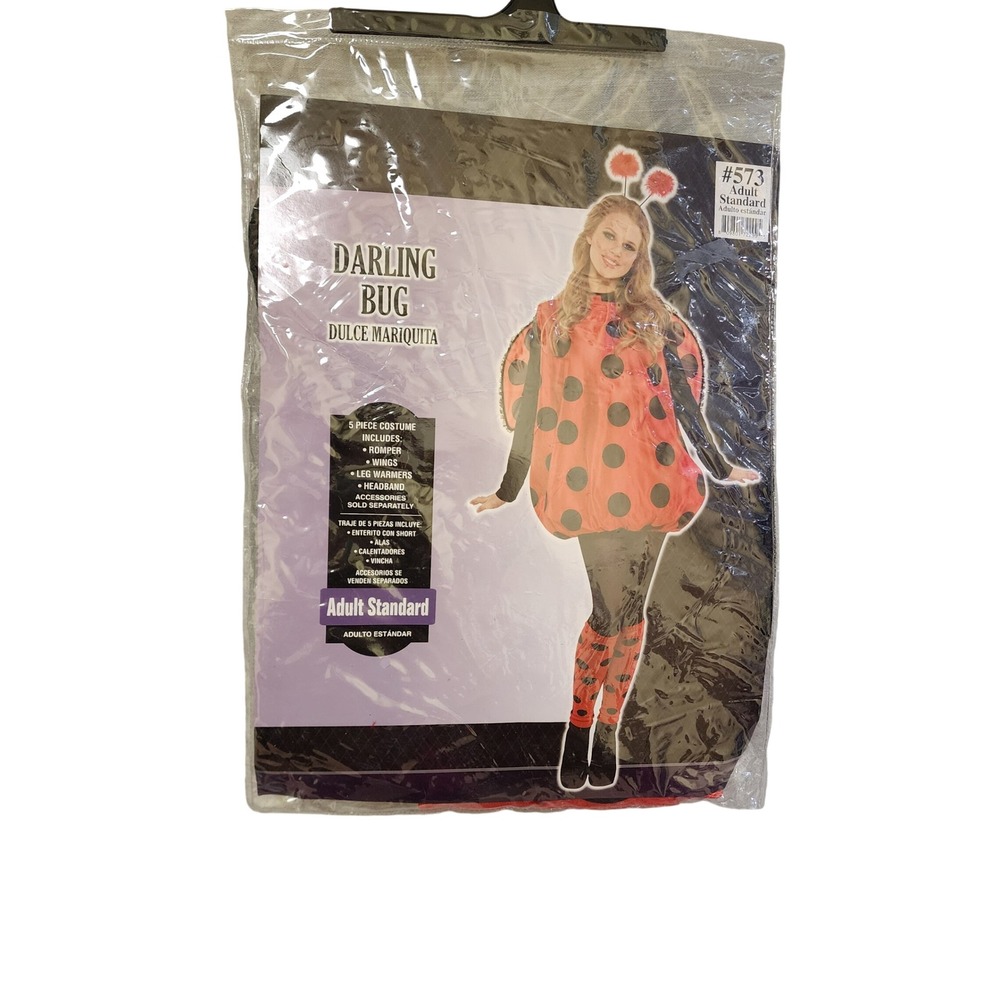 Amscan Darling Bug Ladybug Costume Adult Standard 5 Piece Set 841874 #573